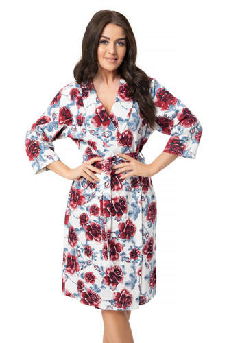 Бавовняний жіночий халат FR-345 Dorota, - червоний