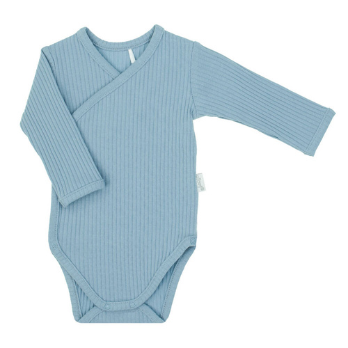 Дитяче боді на запах з довгим рукавом 210100 Teddy Nicol - голубий