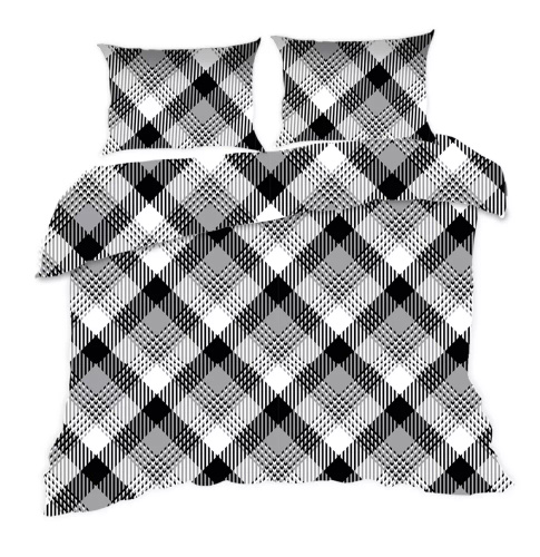 Комплект бавовняної постільної білизни Classic E24 1754N Karo