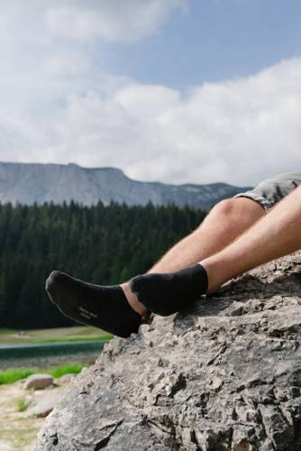 Слідки чоловічі Art.130 Natural Merino Wool-004, - чорний