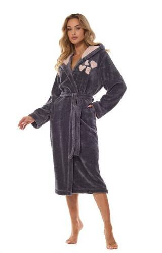 Довгий жіночий халат 2410 LV L&L, - onyx