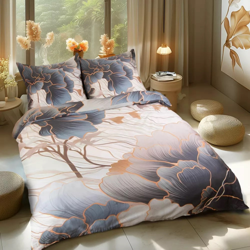 Постільний комплект з бавовни-сатин Квіти 12405 Darymex satynlove premium