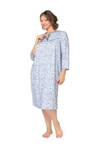 Нічна сорочка жіноча 204 Bogna II на гудзиках Martel, - бірюзовий