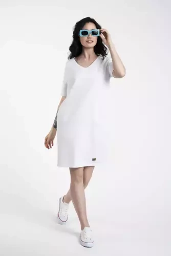 Жіноча туніка з коротким рукавом Karina Italian Fashion, - білий