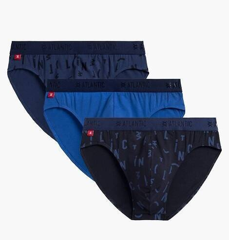 Набір трусів сліпів чоловічих 3шт. 3MP-161A'3 Atlantic, - синій/темно-синій