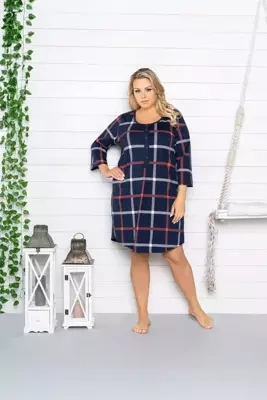 Нічна сорочка жіноча/для годування Izera рукав 3/4 Italian Fashion - принт