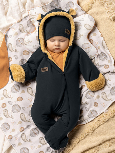 Утеплений дитячий чоловічок з вушками 194271 Miki Nicol