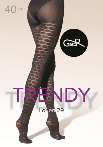 Колготки Gatta Lorien 29 – візерунок хвилі, 40 den, матові