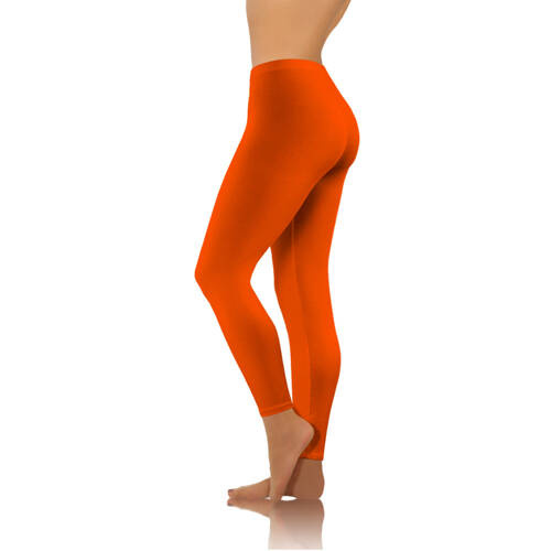 Жіночі спортивні бавовняні легінси Sesto Senso,-помаранчевий