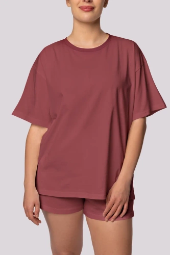 Піжама жіноча Bliss shortsleeve Mona,- вишневий