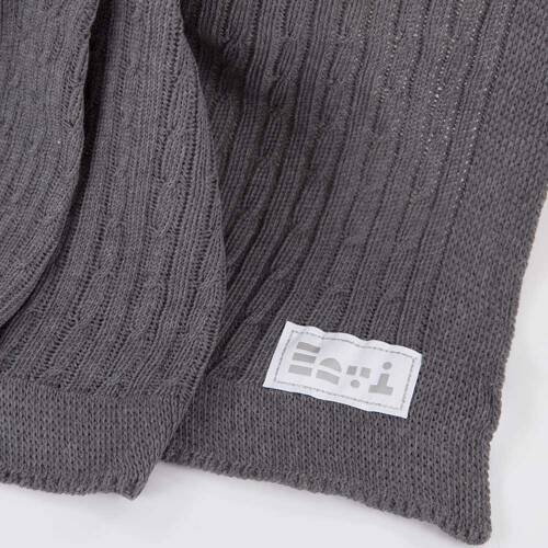 В’язаний бавовняний плед Eevi – графітовий