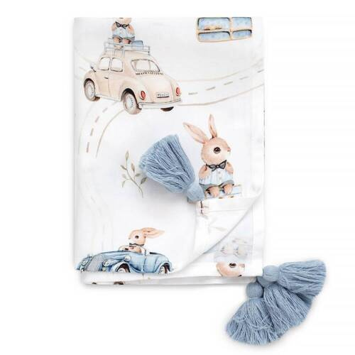 Бамбуковий плед із китицями Cars Yosoy