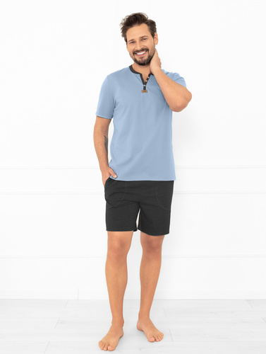 Чоловіча піжама Juliusz Italian Fashion – коротка, бавовняна, стильна