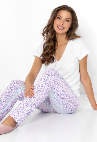 Піжама жіноча Coco Momenti Per Me white-lila