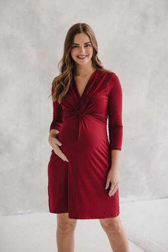 Сукня для вагітних і годуючих Loop рукав 7/8 Milk&Love, - бордовий