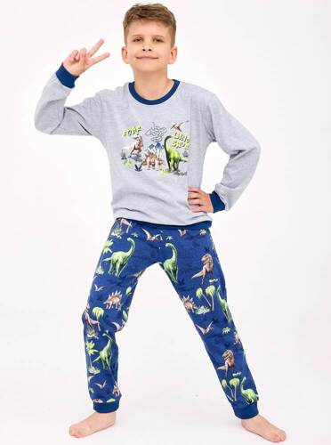 Піжама для хлопчика 966/163 Dinosaur Cornette, - синій