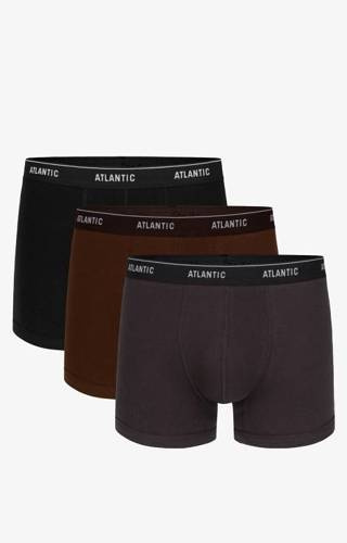 Набір боксерок чоловічих 3MH-179 A'3 Atlantic, - графітний, чорний, шоколадний