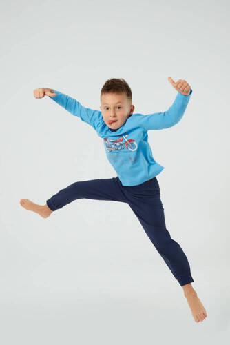 Піжама дитяча Junak Italian Fashion ,- блакитний/темно- синій