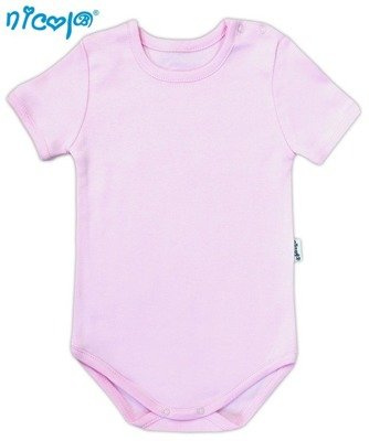 Дитячий боді з короткими рукавами 009 04 "Basic" Nicol - світло-рожевий