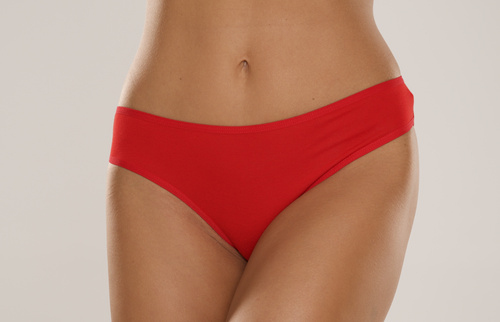 Жіночі трусики De Lafense 004 Limited – класичні, низька талія, віскоза, червоний
