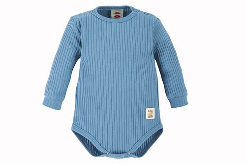 Дитяче боді в рубчик "Natural Harmony" Makoma, - джинс