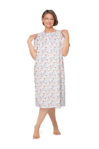 Нічна сорочка жіноча 203 Bogna I на гудзиках Martel,- блакитний