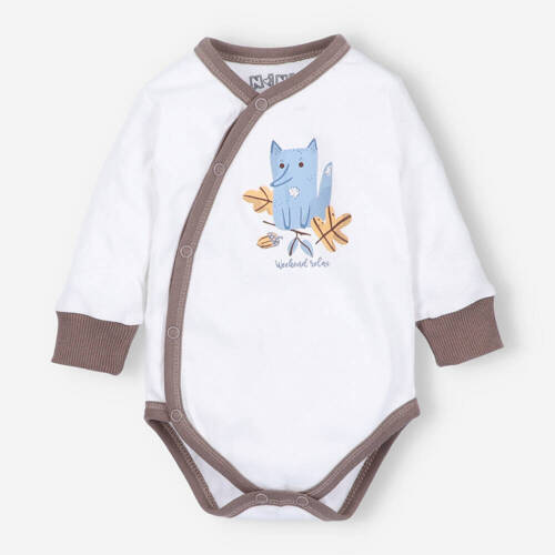 Боді на запах з органічної бавовни ABN-4496/ECR Skarby Jesieni Nini екрю