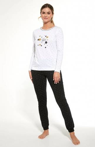 722/302 Star Piżama Damska Cornette - biały/czarny