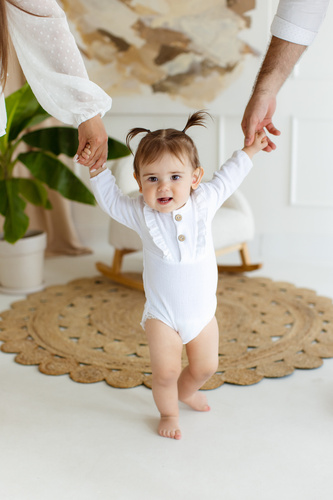 03235GDRE Боді DR Girl Just Muslin Ecru Makoma Муслінове боді для немовлят