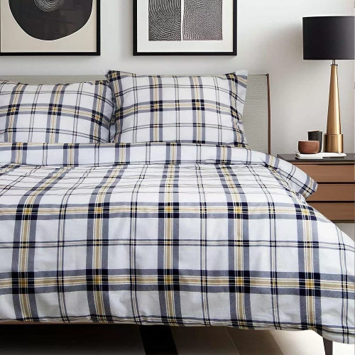 Постільна білизна з бавовни 71482/1 kratka Cottonlove Darymex