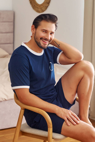 Чоловічий піжамний комплект 7218 Doctor Nap, - navy blue