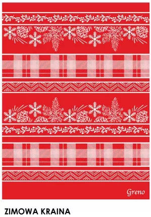 Різдвяний плед Zimowa Kraina 150x200 червоний Glamour Greno