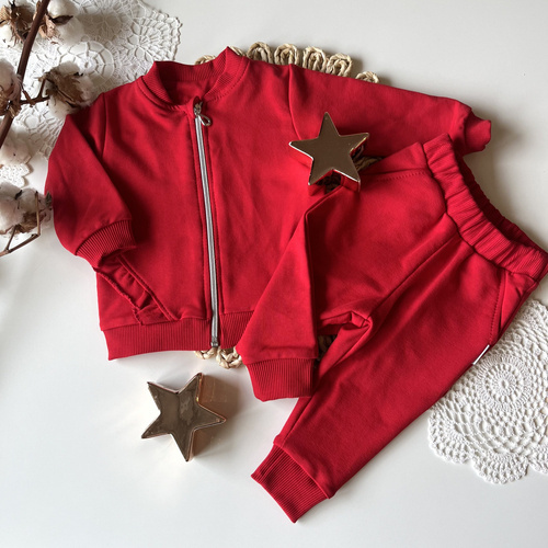 Дитячий спортивний комплект DR01 Merry Christmas  Mamatti - червоний