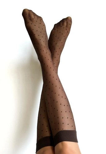 Ажурні підколінки Puntini Vaneziana, -   капучіно