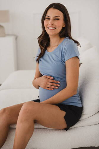 Кофта для вагітних і годуючих жінок Milk Shirt Milk&Love, - блакитний