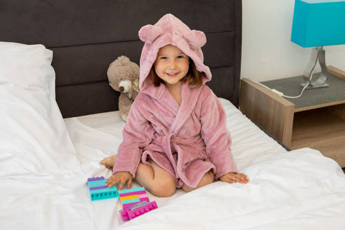 Халат дитячий з вушками Teddy ByShelly -рожевий