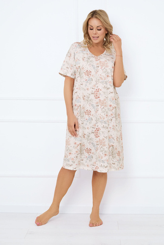 Нічна сорочка жіноча Ermida короткий рукав Italian Fashion, - темно-синій