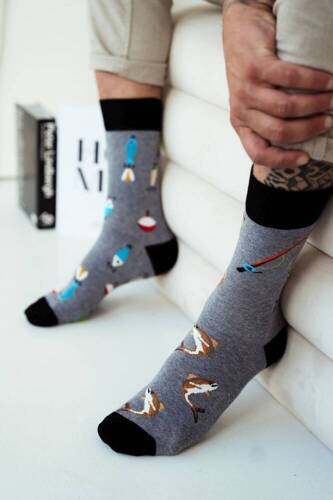 Чоловічі шкарпетки 0125-054 Wędkarstwo Avangard  Milena,- меланж