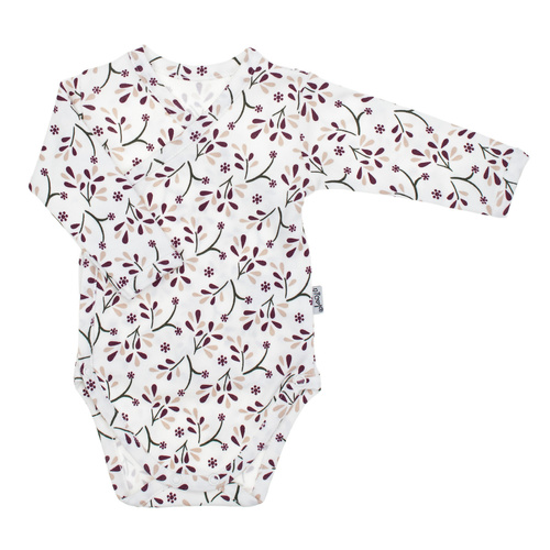 217094 Бавовняне боді Nicol Alisa з довгим рукавом – квітковий принт