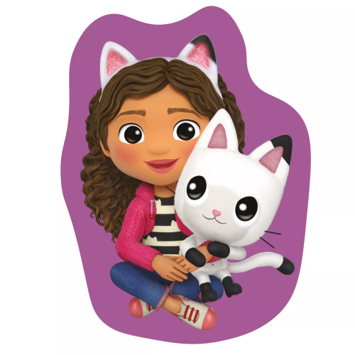 Подушка Котячий будиночок Габі 40 см фіолетова іграшка – Jerry Fabrics