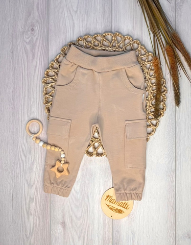 Дитячі штани джогери Mamatti SJ12 бежеві – м’які та зручні