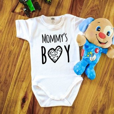 Дитяче боді з коротким рукавом "Mommy’s BOY" Moocha, - білий