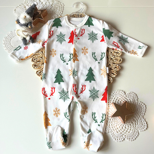 Дитячий чоловічок PA01 Merry Christmas  Mamatti - білий