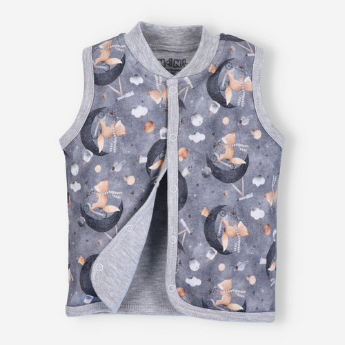 Дитяча безрукавка з органічної бавовни Space Tour Nini сірий