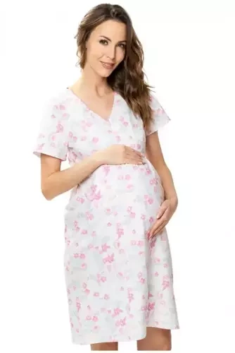 Нічна сорочка для вагітних і годуючих 86563 Gia Mewа, - рожевий