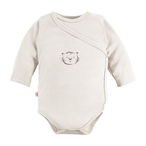 Дитяче боді з довгим рукавом Animals Eevi, - світлой-бежевий