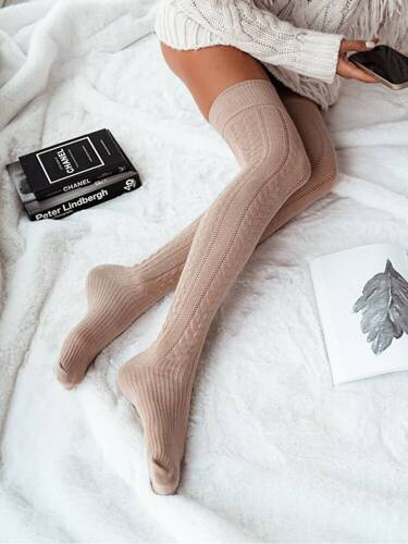 Жіночі заколінки ажурні 0347.001 Milena, -бежевий