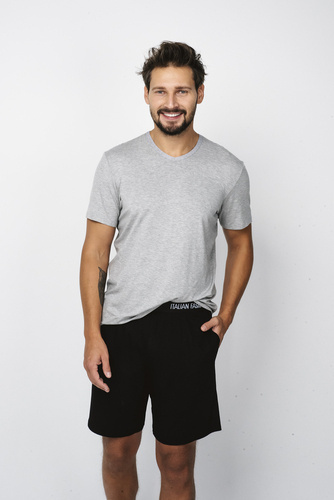 Чоловіча піжама Dallas Italian Fashion, - меланж/ чорний