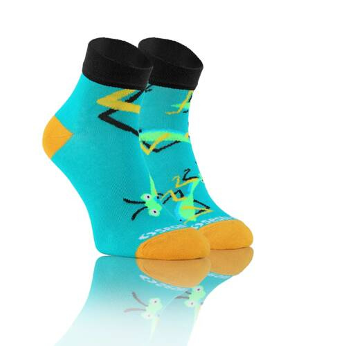 Асиметричні шкарпетки Цвіркун finest cotton Sesto Senso, - бірюзовий