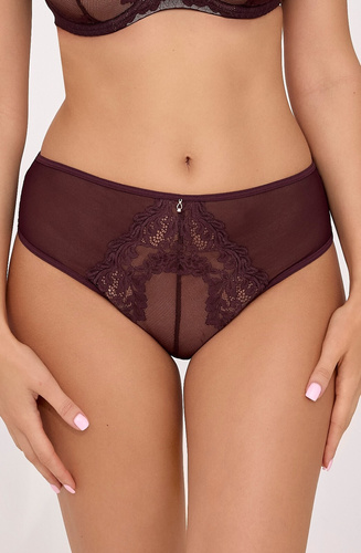 Трусики бразиліани Ava 2233/B Chocolate Brown мереживні жіночі